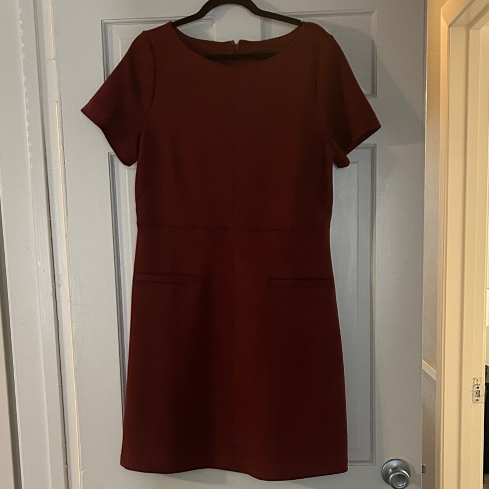 Ann Taylor Burgundy Mini Dress